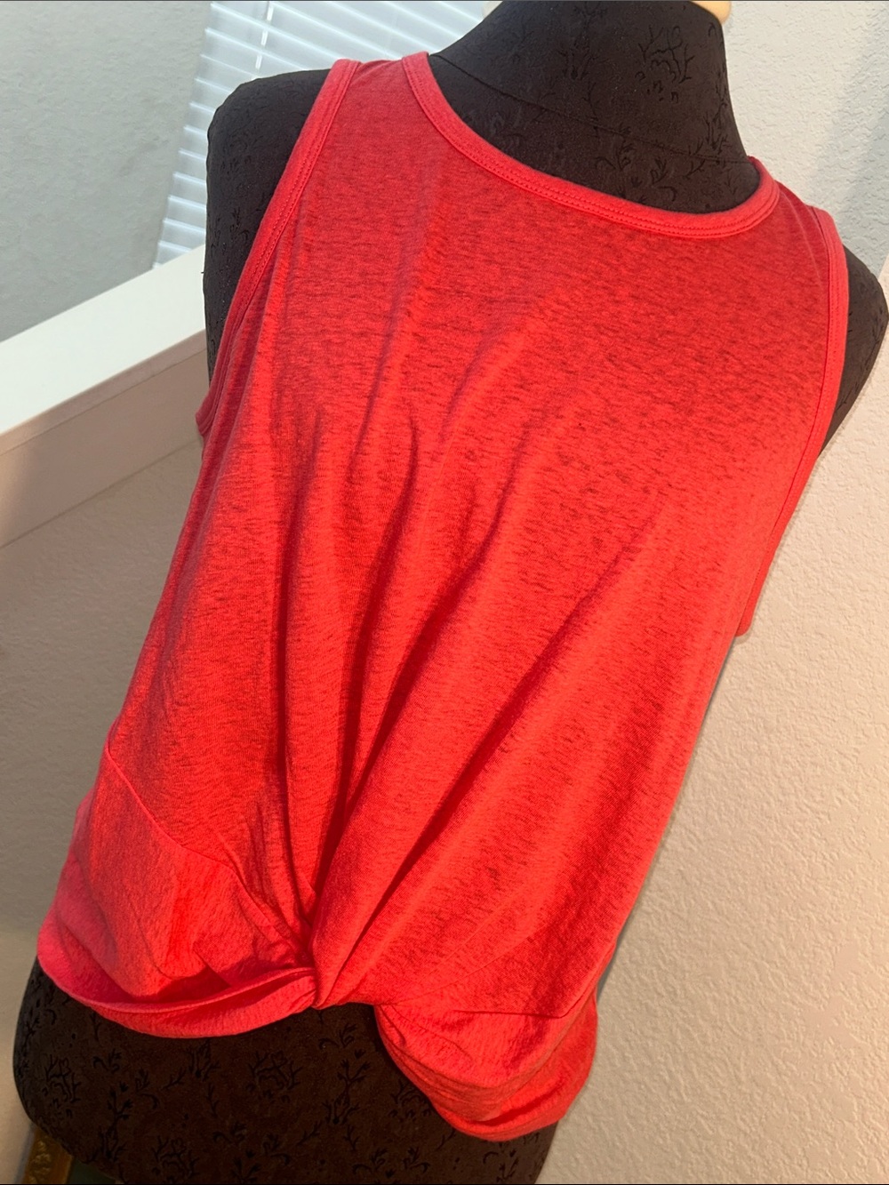 J. Crew Twist-Front Coral Tank Top